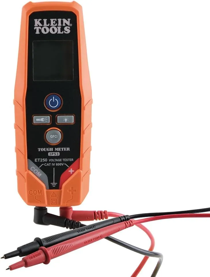 Klein Tools ET250 Voltage Meter, AC/DC Tester, Digital Multimeter, Low Voltage Tester with Batteries