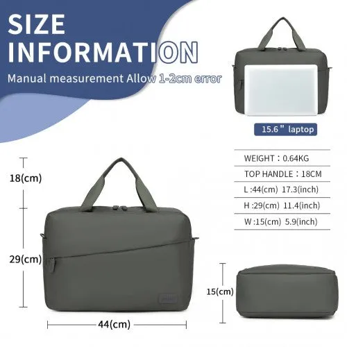 Kono Water-Resistant Travel Bag with Laptop Sleeve Multi-Functional Tote for Business and Weekend Large Capacity for Men and Women - Grey