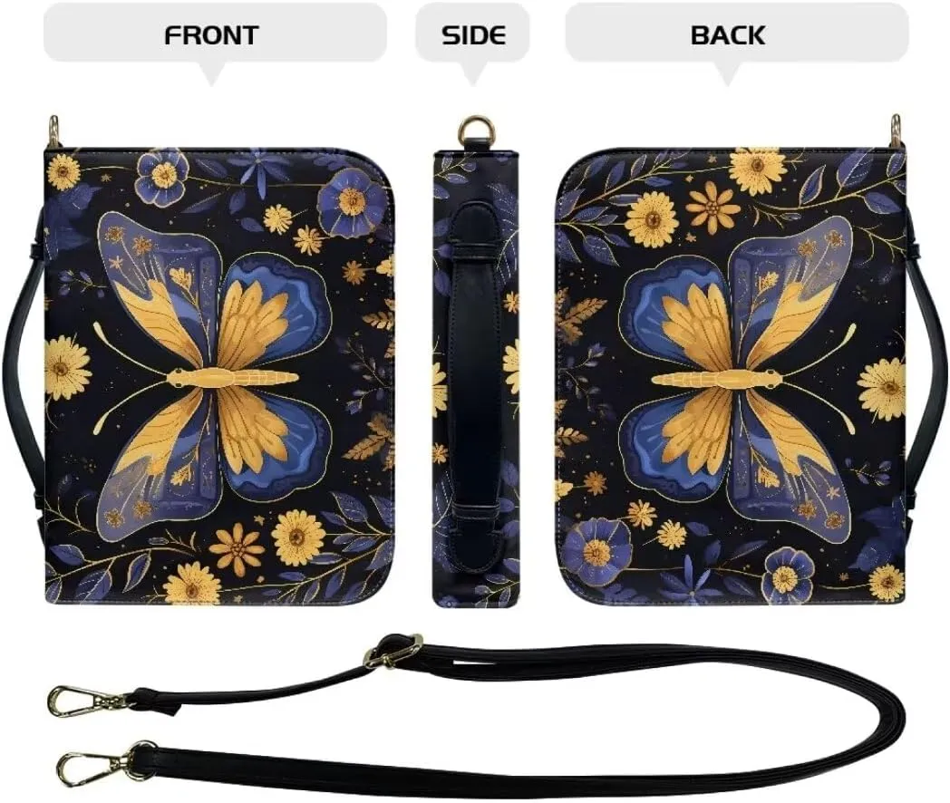 Kuiaobaty Bible Cover PU Leather Bible Protective Cover Zipper Bible Cases for Women Men