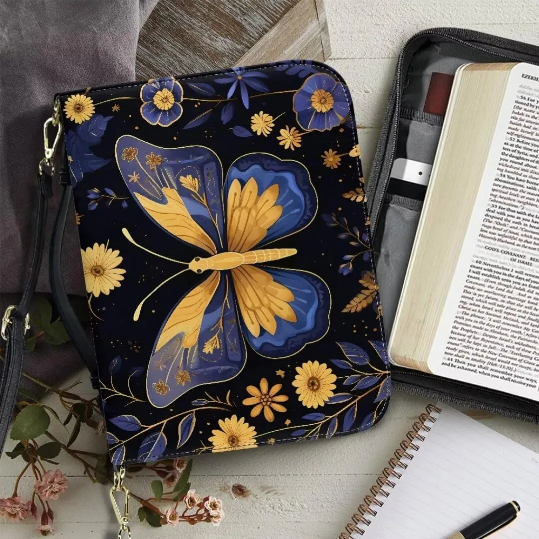 Kuiaobaty Bible Cover PU Leather Bible Protective Cover Zipper Bible Cases for Women Men