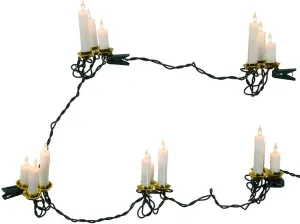Kurt Adler 15-Light Triple Candle Light Set, 30-inch Length, Multicolor