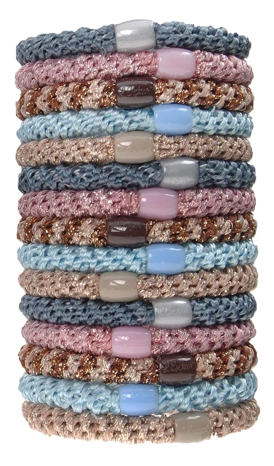 L. Erickson Grab & Go Pony Tube - Ballerina - 15 Pack Ponytail Holder Hair Ties