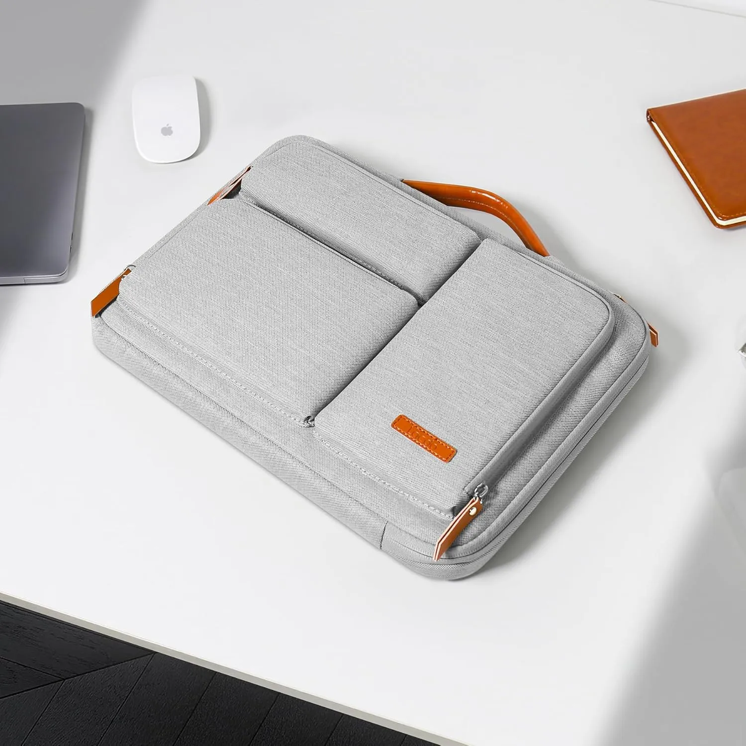 Lacdo 360° Protective Laptop Sleeve Case for MacBook Air/Pro, 13-13.3 inch Notebook, 14 inch New MacBook Pro M4/M3/M2/M1 A3112 A3401 A3185 A2992 A2918 A2779 A2442 2024-2021 Computer Bag, Gray
