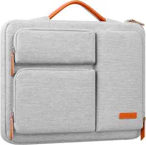 Lacdo 360° Protective Laptop Sleeve Case for MacBook Air/Pro, 13-13.3 inch Notebook, 14 inch New MacBook Pro M4/M3/M2/M1 A3112 A3401 A3185 A2992 A2918 A2779 A2442 2024-2021 Computer Bag, Gray