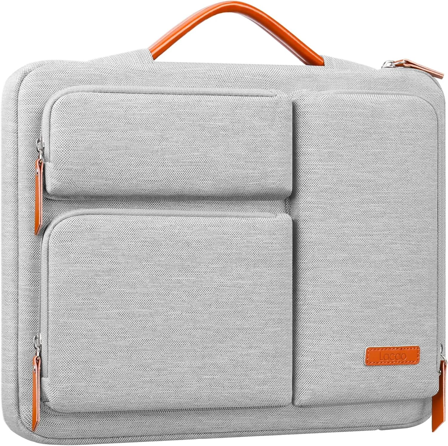 Lacdo 360° Protective Laptop Sleeve Case for MacBook Air/Pro, 13-13.3 inch Notebook, 14 inch New MacBook Pro M4/M3/M2/M1 A3112 A3401 A3185 A2992 A2918 A2779 A2442 2024-2021 Computer Bag, Gray