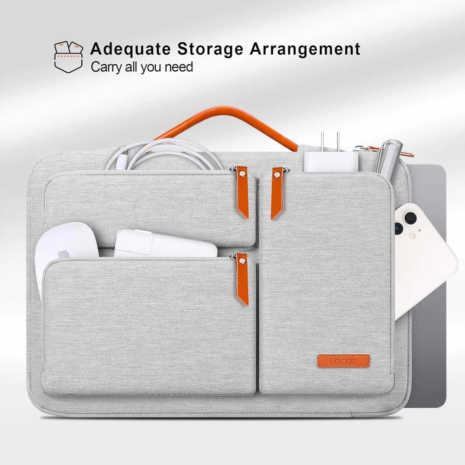 Lacdo 360° Protective Laptop Sleeve Case for MacBook Air/Pro, 13-13.3 inch Notebook, 14 inch New MacBook Pro M4/M3/M2/M1 A3112 A3401 A3185 A2992 A2918 A2779 A2442 2024-2021 Computer Bag, Gray