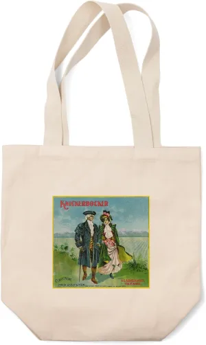 Lantern Press Claremont, California, Knickerbocker Brand Citrus Label (100% Cotton Canvas Reusable Tote Bag)