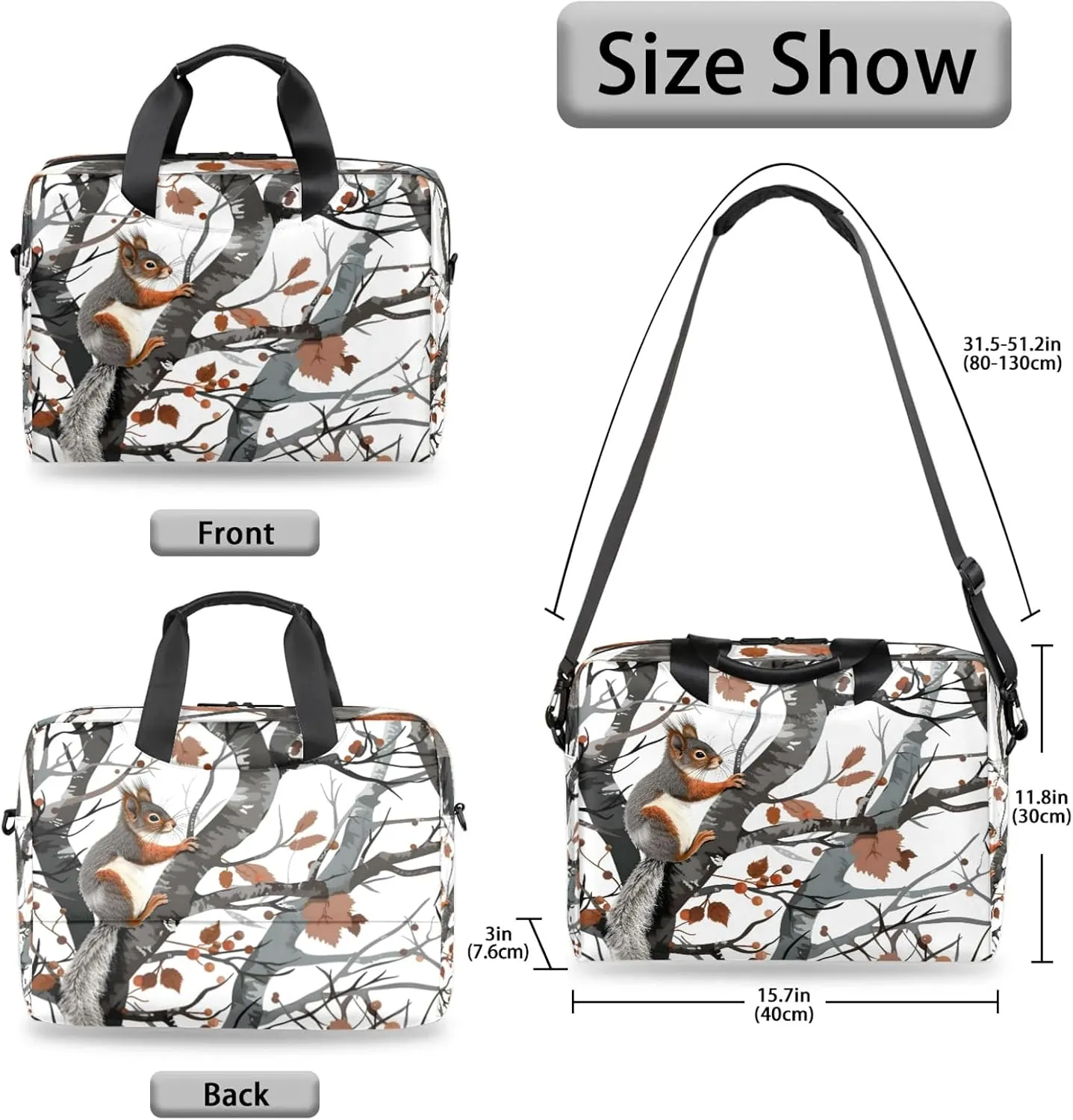 Laptop Bag 15.6 Inch Laptop Sleeve Case with Shoulder Straps Computer Slim Briefcase for Men and Women