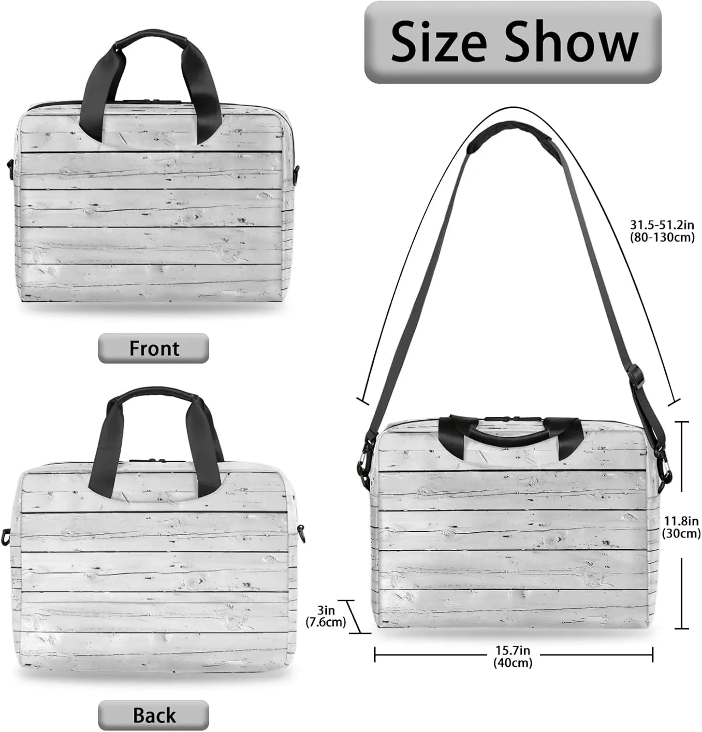 Laptop Bag 15.6 Inch Laptop Sleeve Case with Shoulder Straps Computer Slim Briefcase for Men and Women