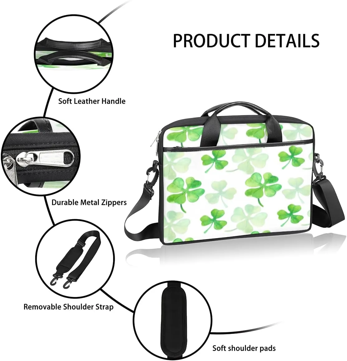 Laptop Bag Case Shoulder Messenger Carrying Bag 13 14 15 Inch Waterproof Computer Sleeve Cover