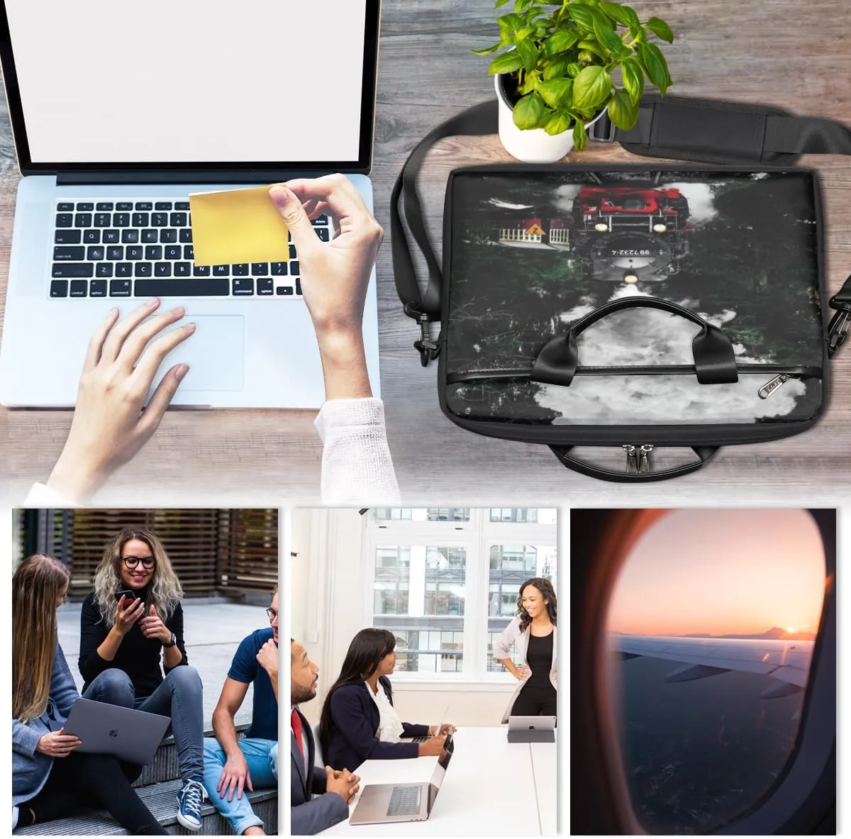 Laptop Bag Case Shoulder Messenger Carrying Bag 13 14 15 Inch Waterproof Computer Sleeve Cover