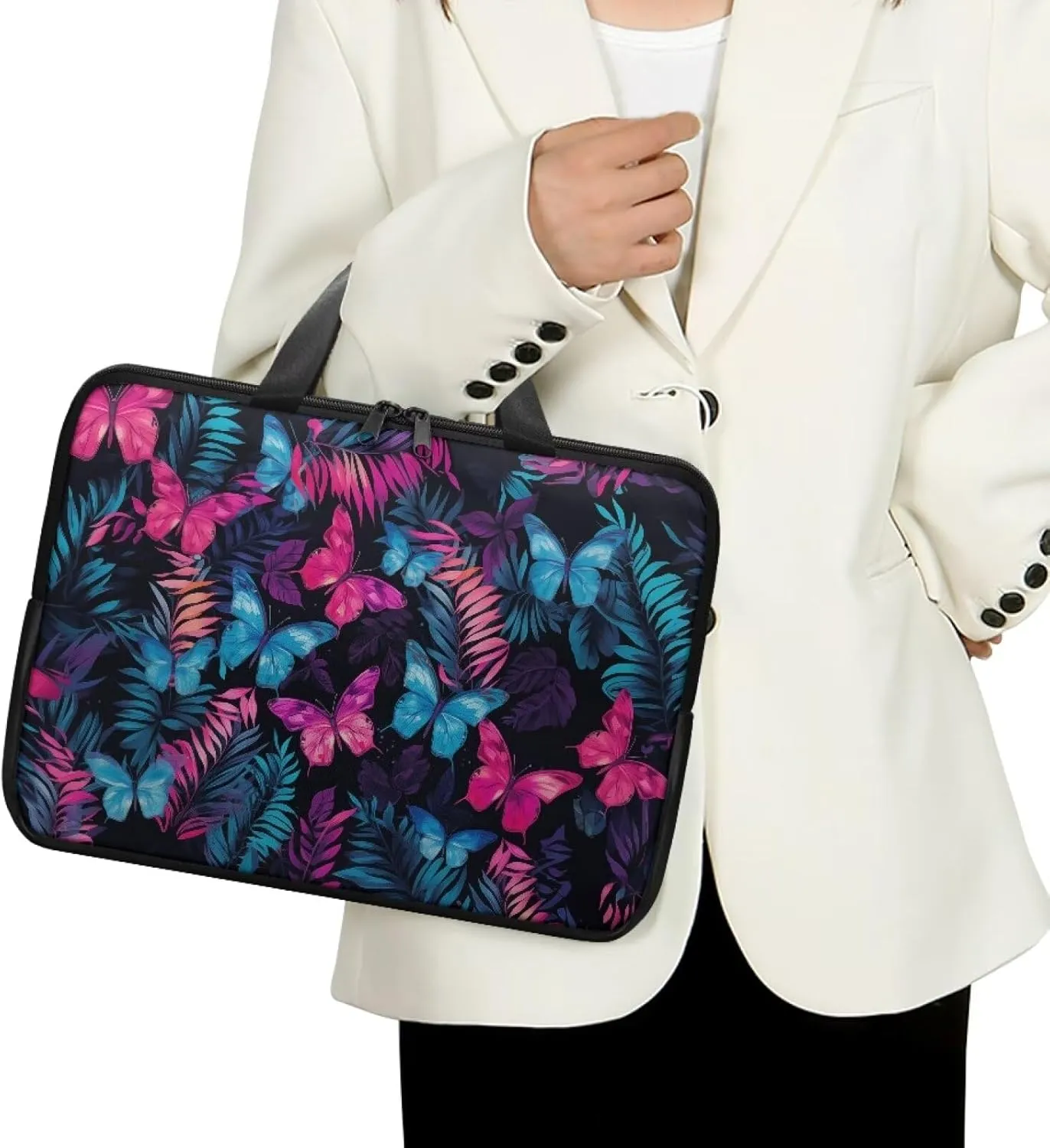 Laptop Bag Case Waterproof Zipper Portable Computer Carrying Bag for Office Business School 10 Inch- 17 Inch
