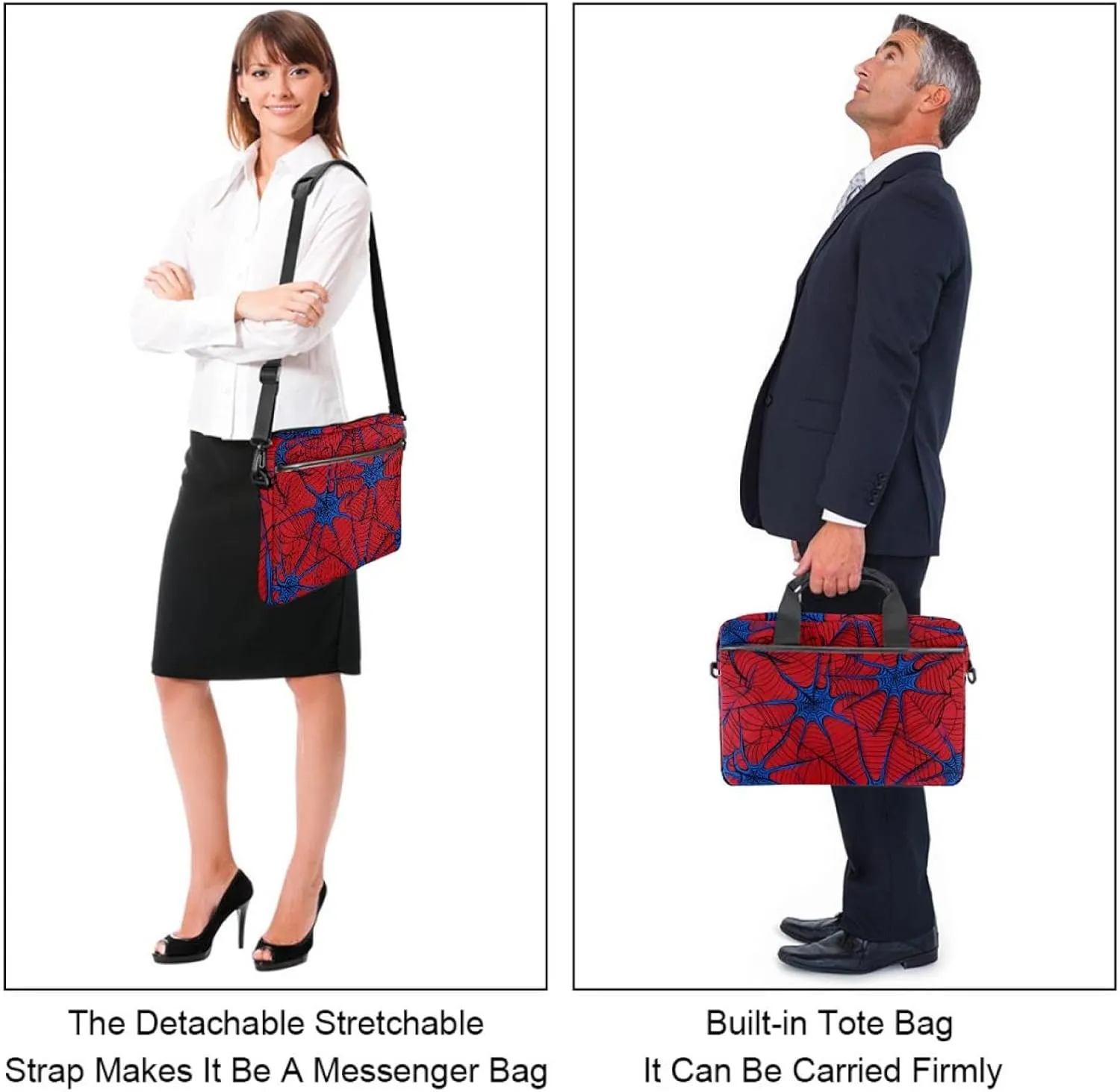 Laptop Bag Messenger Sleeve Animal Rabbits with Carrots Seamless Pattern Portable Tote Laptop Case Work Business Bag