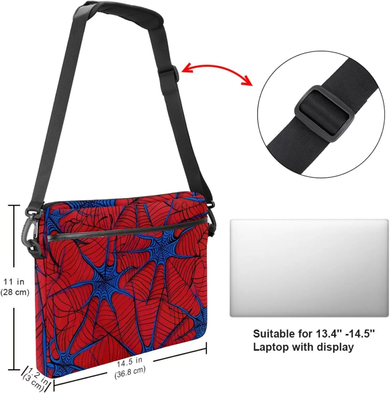 Laptop Bag Messenger Sleeve Animal Rabbits with Carrots Seamless Pattern Portable Tote Laptop Case Work Business Bag
