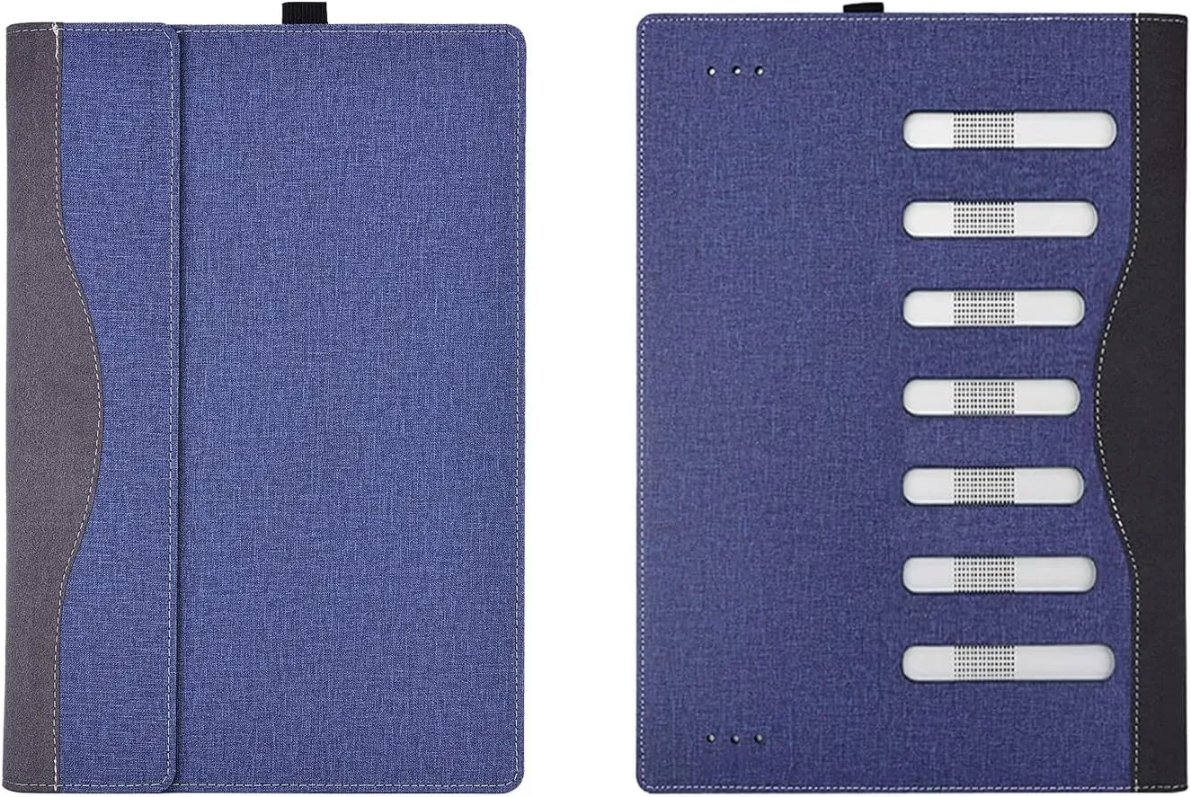 Laptop Case Cover for Hp Envy X360 15-fe 15t-fe 15.6" 2-in-1 & Envy X360 15-fh 15z-fh 2023 Notebook Sleeve Computer Bag Protective PU Leather Shell(Blue)