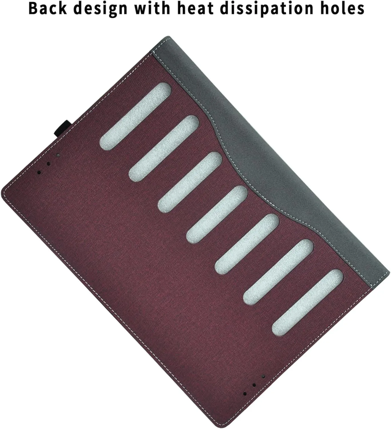 Laptop Cover Case for 16 inch Lenovo Yoga 7 2-in-1 16AHP9 /16IML9 & Yoga 7 16'' Series & Yoga Slim 7 Pro 16ACH6 16ARH7 16IAH7,PU Leather Protective Shell Detachable Laptop Bag Accessory (Burgundy)
