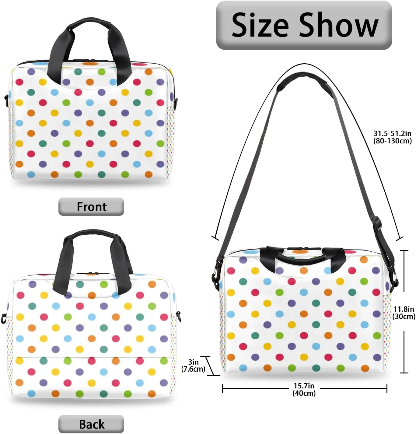 Laptop Shoulder Bag 14 15 15.6 inch Computer Bags Travel Offices Work Carrying Handbag Briefcase