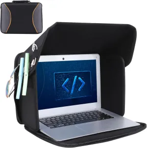 Laptop Sun Shade Laptop Sun Glare Shield Privacy Screen Hood Lightweight Laptop Sunshade Bag for Working Outside Portable Shield Cover 15-16'' (Patent Pending)