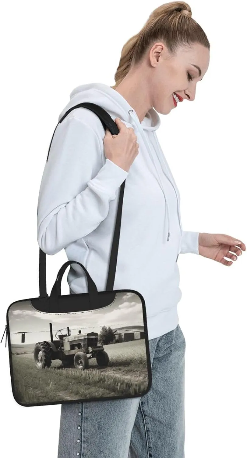 Laptop Tote Bag Men Women Tractor Agriculture Tranquil Shoulder Laptop Sleeve Briefcase Messenger Computer Bag