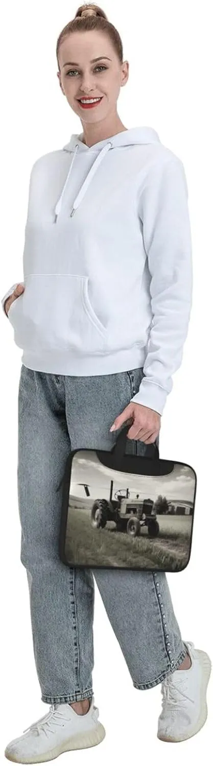 Laptop Tote Bag Men Women Tractor Agriculture Tranquil Shoulder Laptop Sleeve Briefcase Messenger Computer Bag