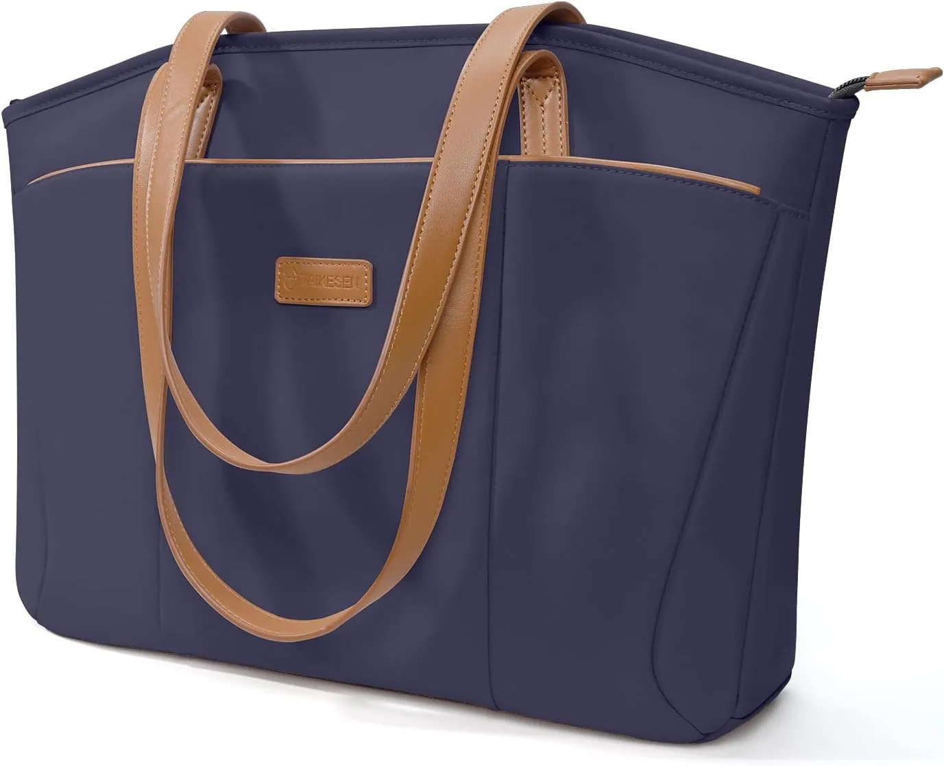 Laptop Tote Bag Shoulder Bag for Women 15-16 inch Waterproof Handbag Blue Color