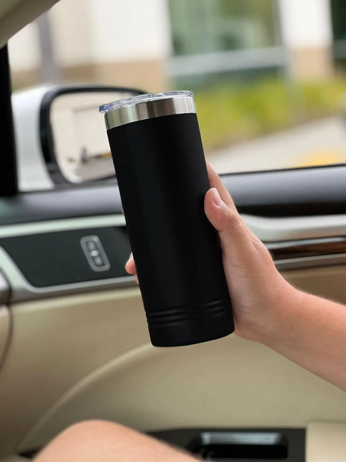 LaserGram 22oz Vacuum Insulated Skinny Tumbler, Boat Anchor, Personalized Engraving Included (Black)