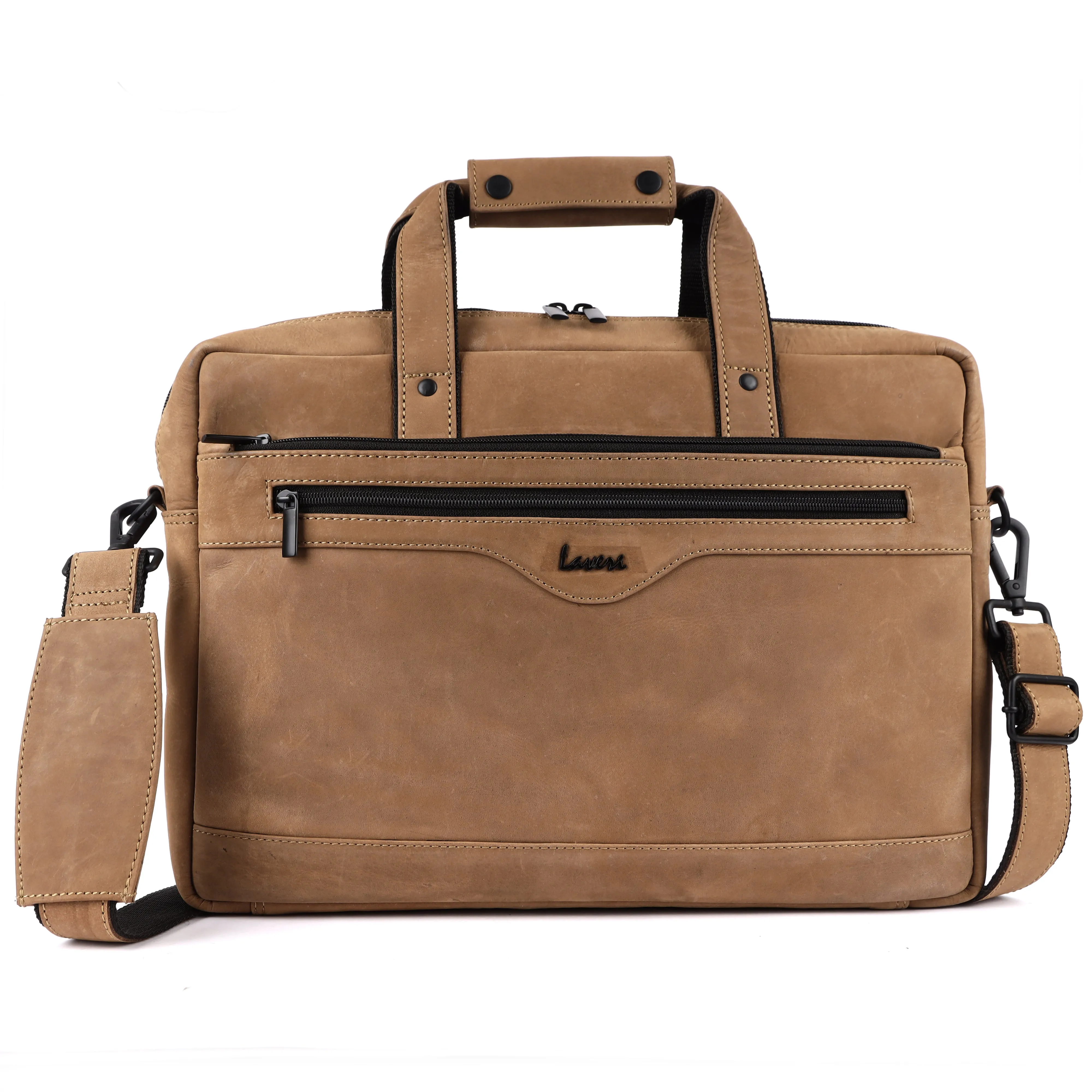 Laveri Genuine Leather Office Laptop Bag