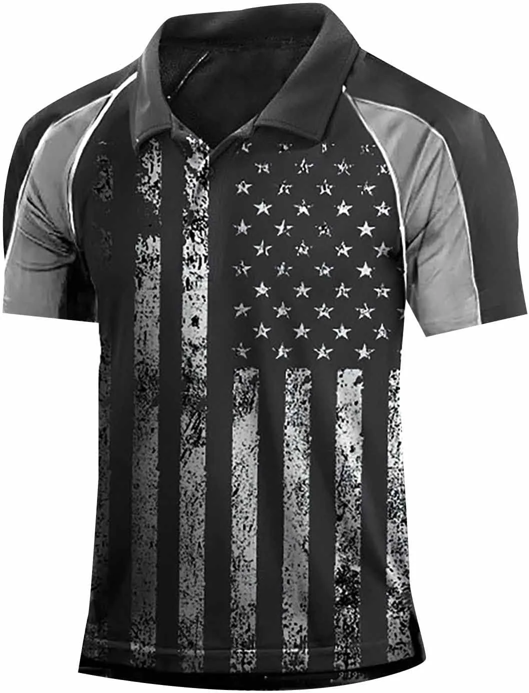 LCMTWX Men's 1776 Independence Day Polo Shirt Polo Shirt Men 2024 Fag Spring and Summer Fashion Leisure Seaside Beach