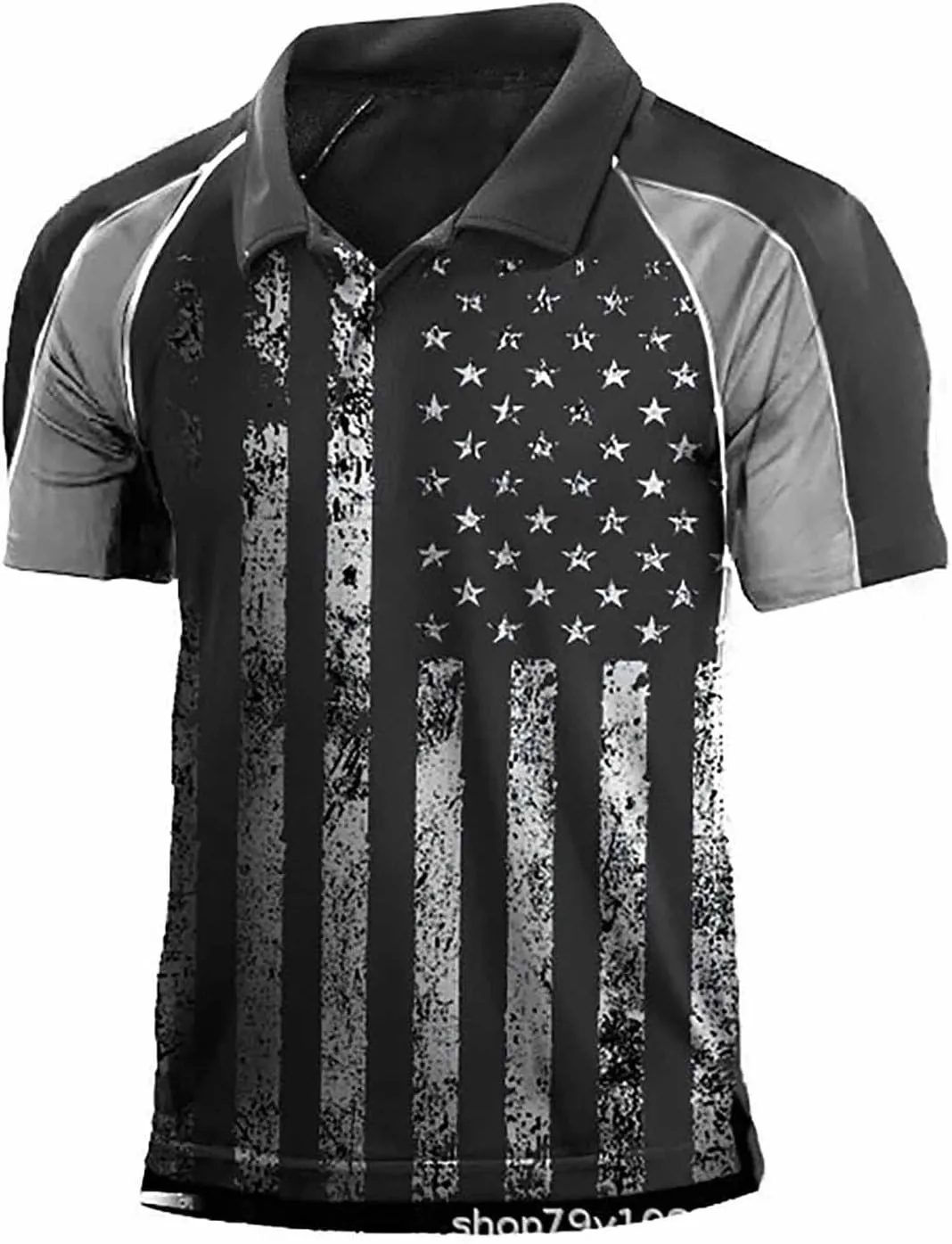 LCMTWX Men's 1776 Independence Day Polo Shirt Polo Shirt Men 2024 Fag Spring and Summer Fashion Leisure Seaside Beach