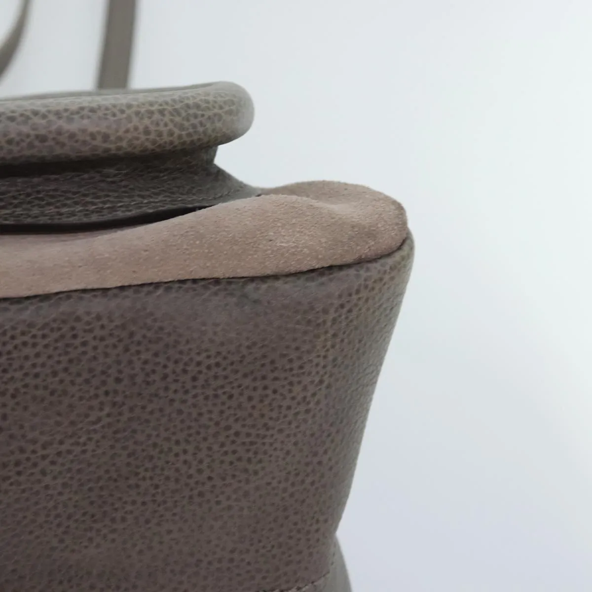Leather 2way am6848 Seamless Cost-effective Paraty Bag Tote Suede Chloe Gray