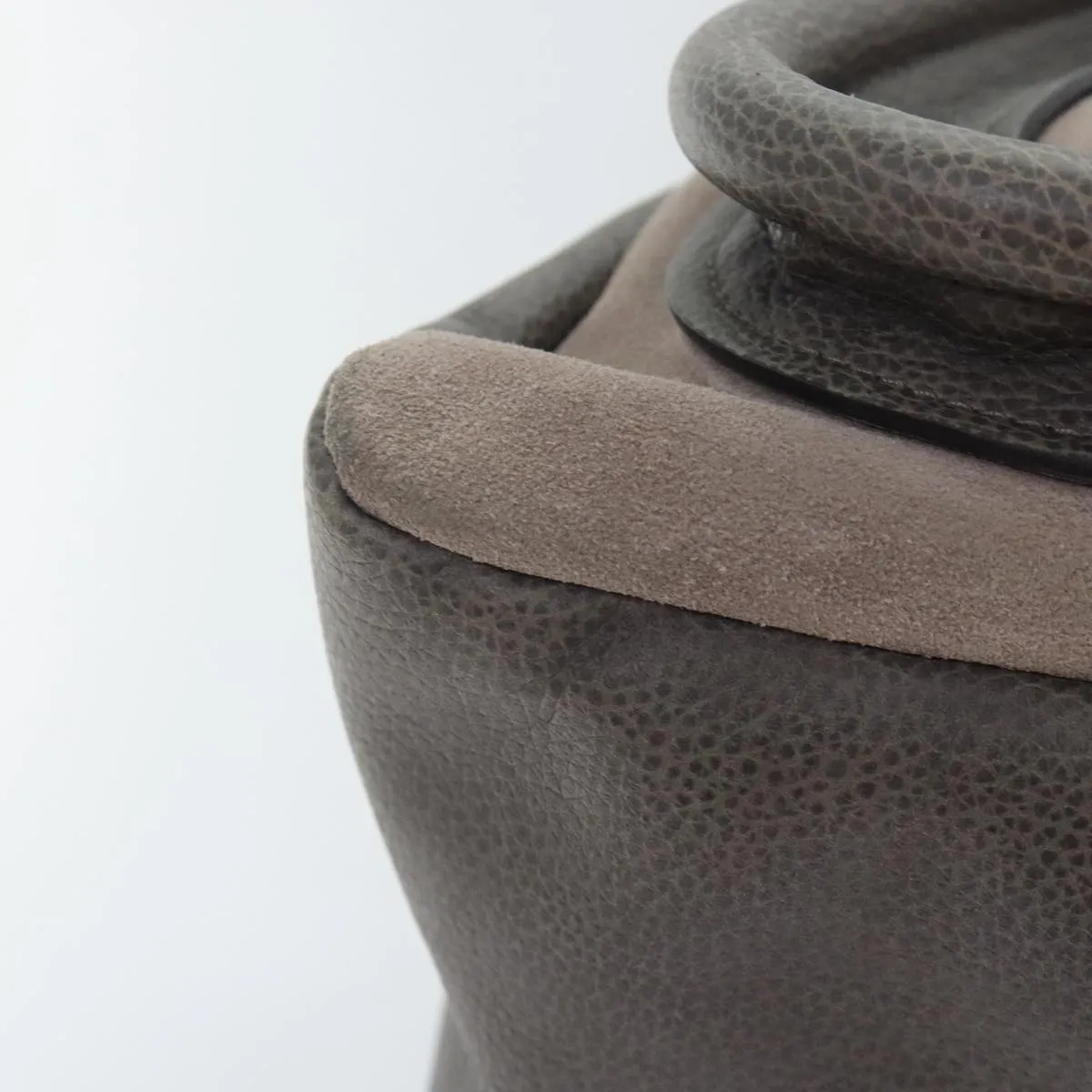 Leather 2way am6848 Seamless Cost-effective Paraty Bag Tote Suede Chloe Gray