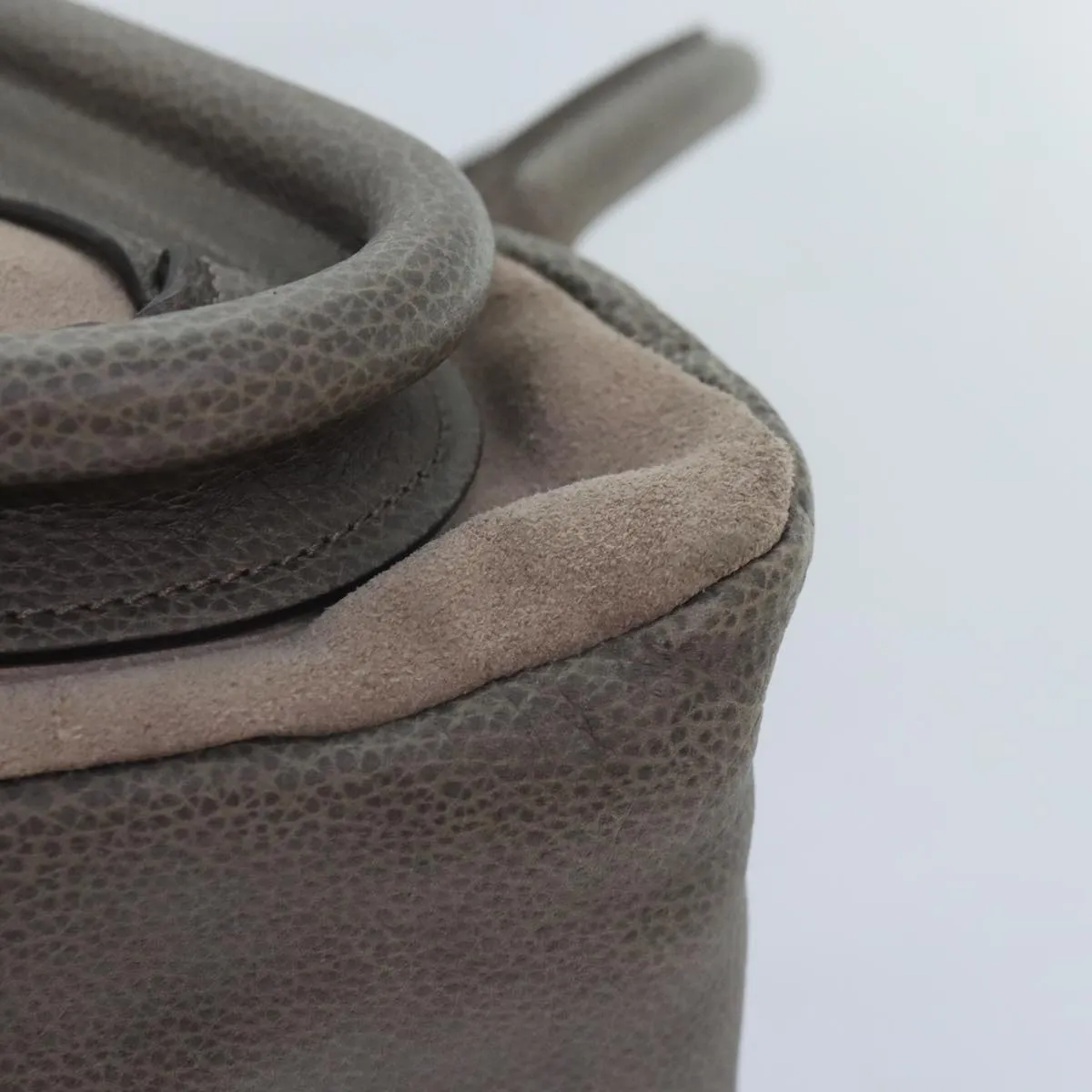 Leather 2way am6848 Seamless Cost-effective Paraty Bag Tote Suede Chloe Gray
