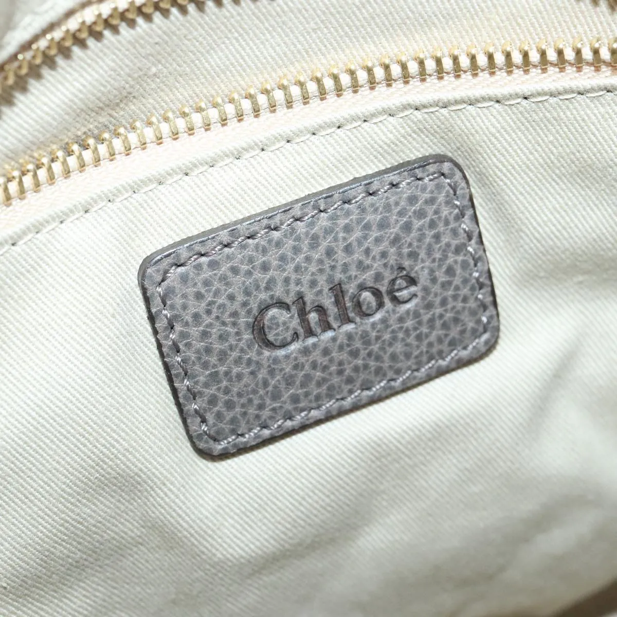 Leather 2way am6848 Seamless Cost-effective Paraty Bag Tote Suede Chloe Gray