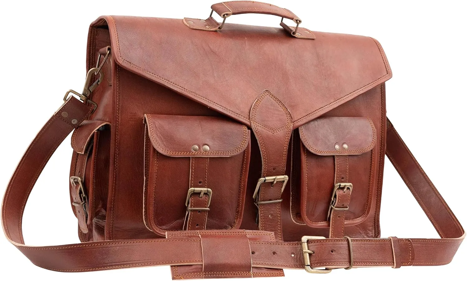 Leather briefcase laptop bag messenger satchel 15 Inch best Handmade Leather bag by Shy Shy Let’s Touch The SkySALE, Brown Leather bag