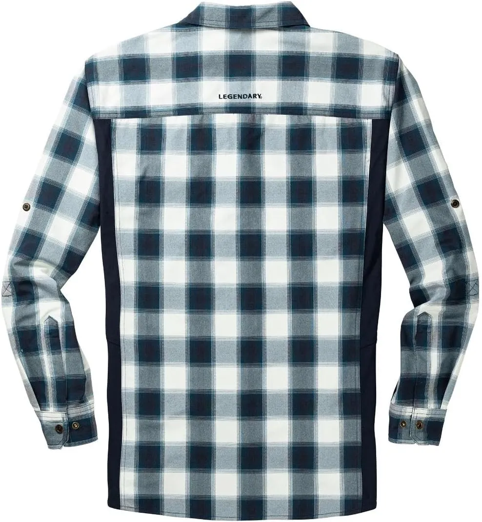 Legendary Whitetails Men's Quick Dry Moisture Wicking UPF 50  Uv Sun Protection Long Sleeve Fishing Shirt