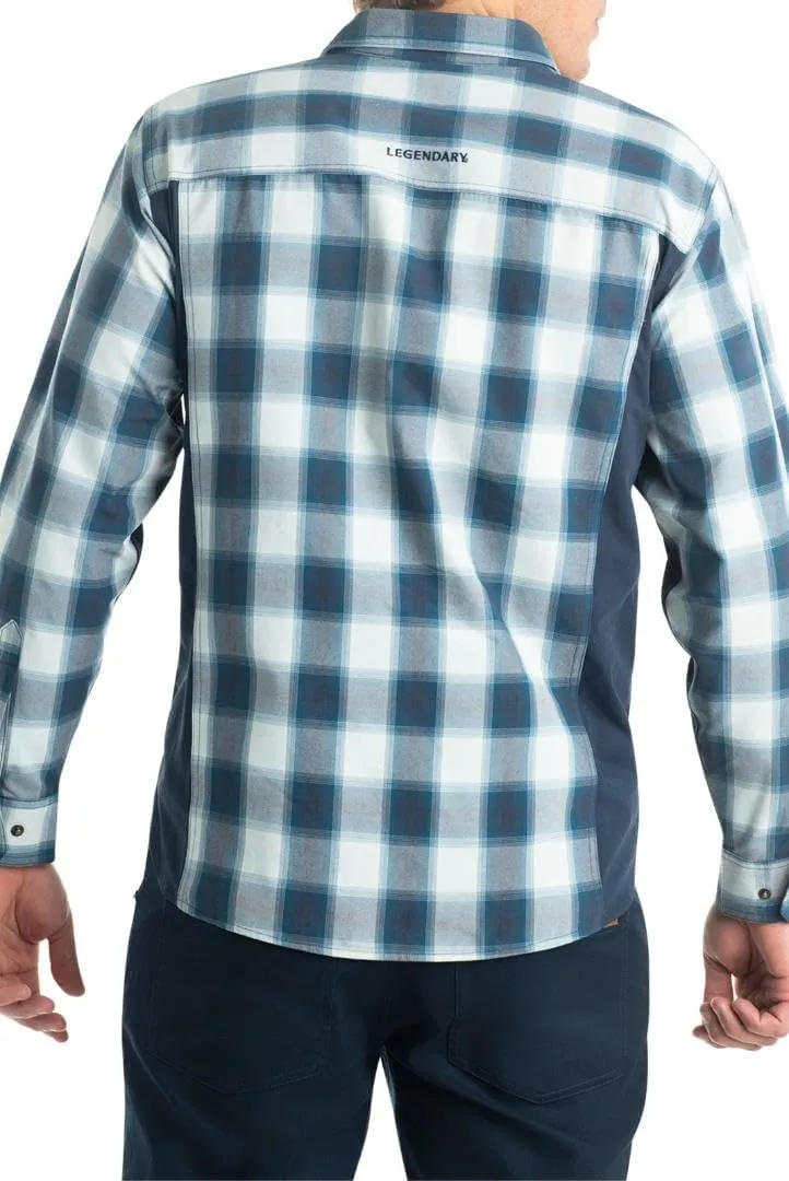 Legendary Whitetails Men's Quick Dry Moisture Wicking UPF 50  Uv Sun Protection Long Sleeve Fishing Shirt