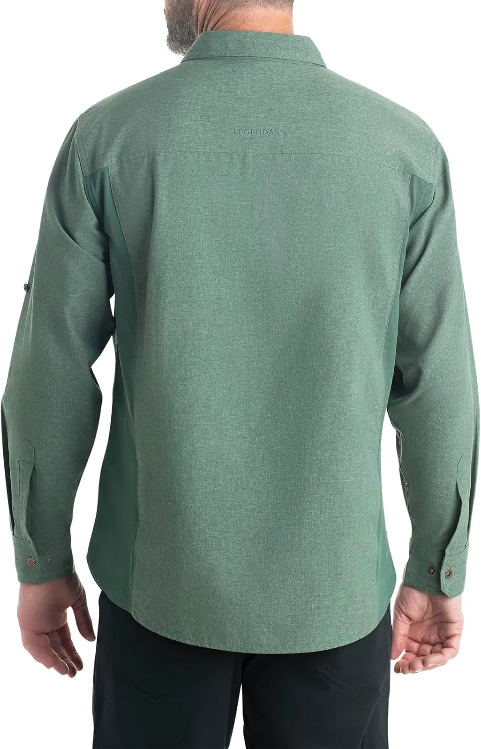 Legendary Whitetails Men's Quick Dry Moisture Wicking UPF 50  Uv Sun Protection Long Sleeve Fishing Shirt
