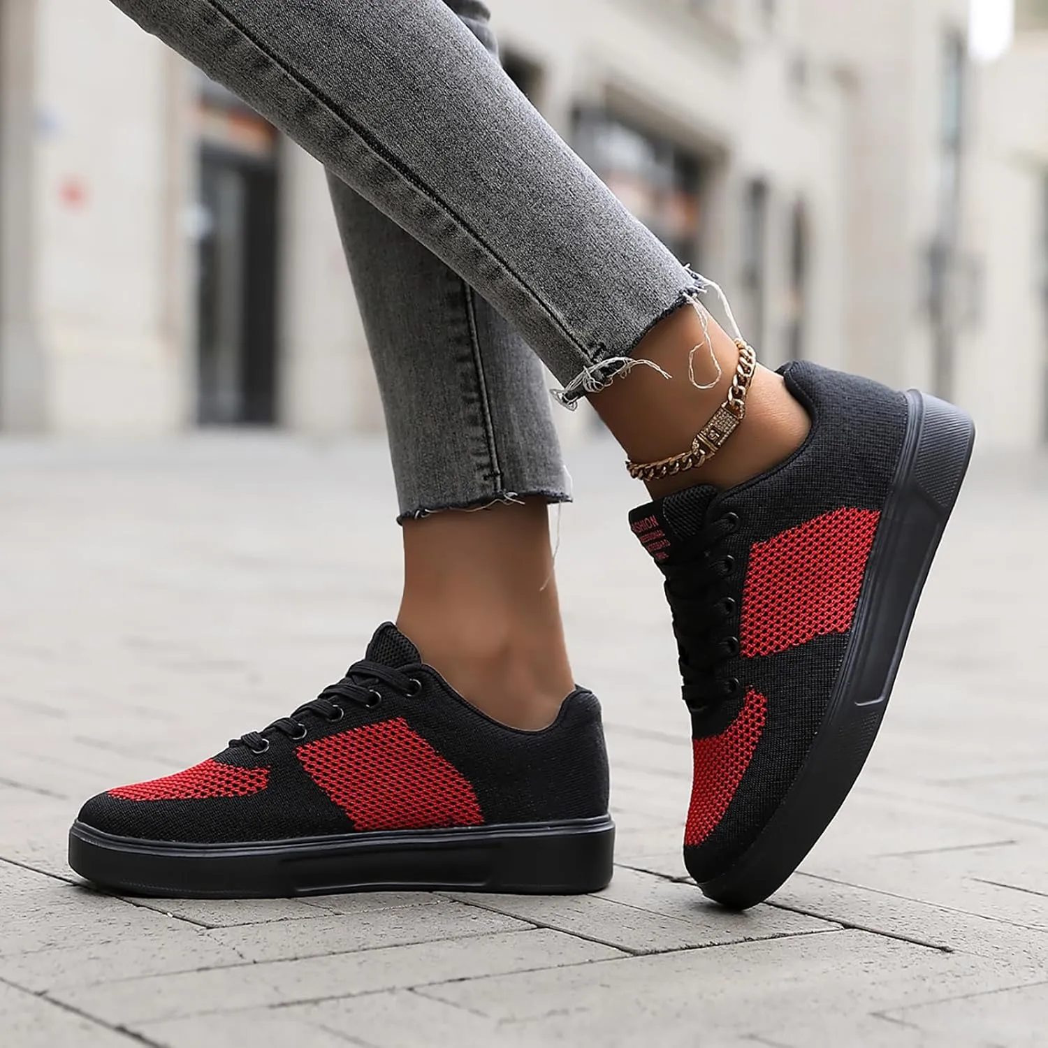 Leisure Couple Men Women Four Seasons Mesh Non Slip Flat Round Toe Breathable Lace Up Lazy Leisure Men S Casual Shoes 9 Men's
