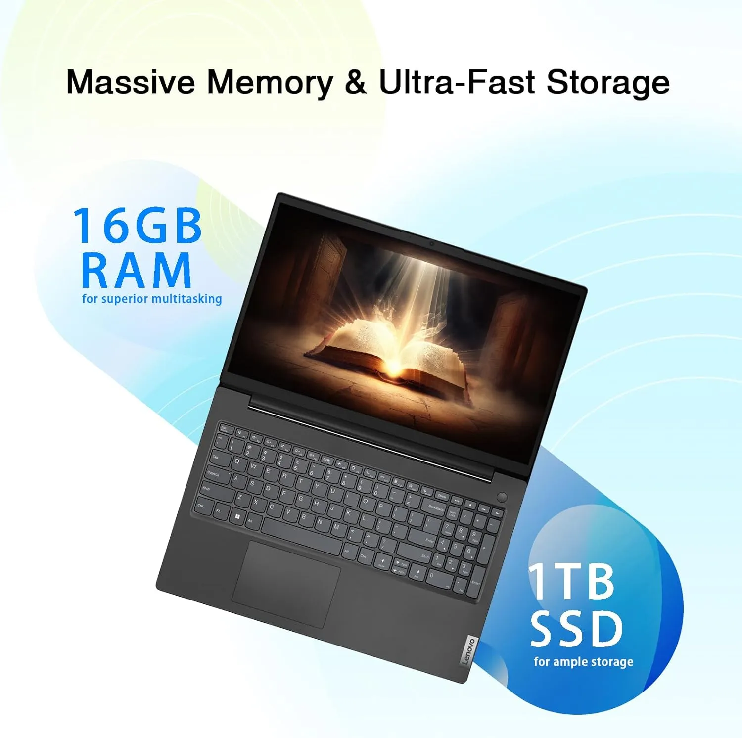 Lenovo V15 Business Laptop | Intel 4-core Processor | 15.6" FHD (1920 x 1080) | 16GB RAM | 1TB SSD | Ethernet RJ-45 | Military Durability | Windows 11 Pro | w/WOWPC 500GB External Storage