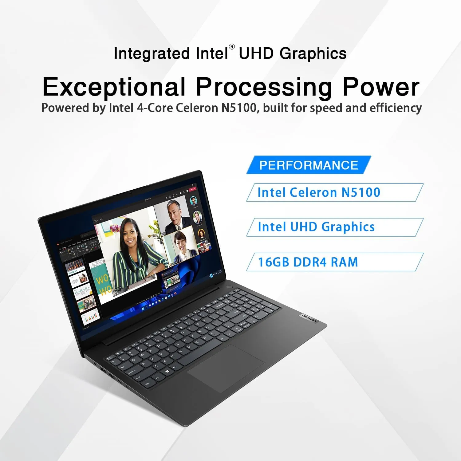 Lenovo V15 Business Laptop | Intel 4-core Processor | 15.6" FHD (1920 x 1080) | 16GB RAM | 1TB SSD | Ethernet RJ-45 | Military Durability | Windows 11 Pro | w/WOWPC 500GB External Storage