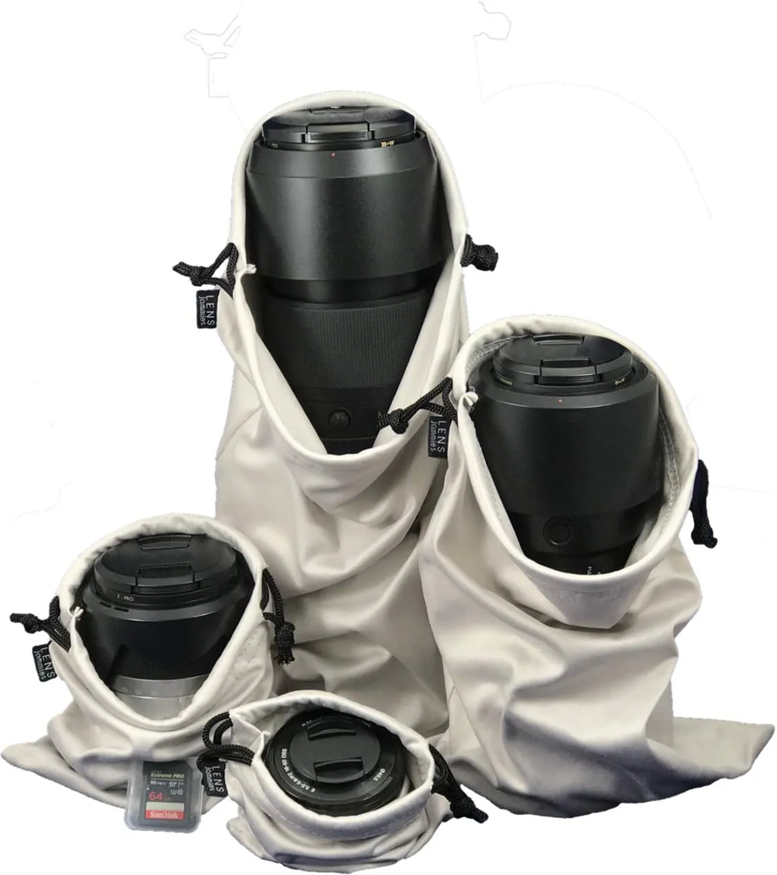 Lens Jammies Microfiber Drawstring Bags (Variety Pack)