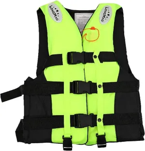 Life Jacket with Adjustable Belt, Boating Vest with Zipper, Float Swim Vest with Reflective Strips for Swimming, Watersports(Green,XX-Large)