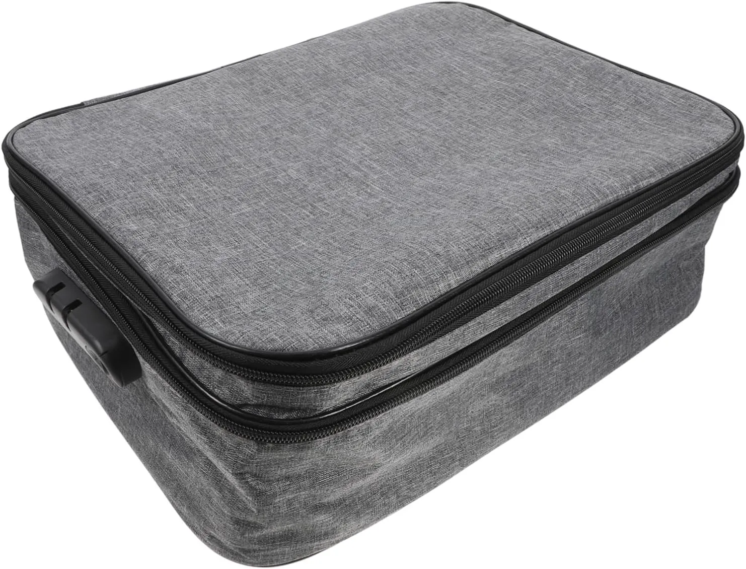 LIFKOME 1pc Locking Storage Clipboard Business Trip Cards Bag Document Pouch with Lock Large Capacity Multifunctional Bag