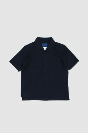 Light Weight Seersucker Summer Shirt Navy