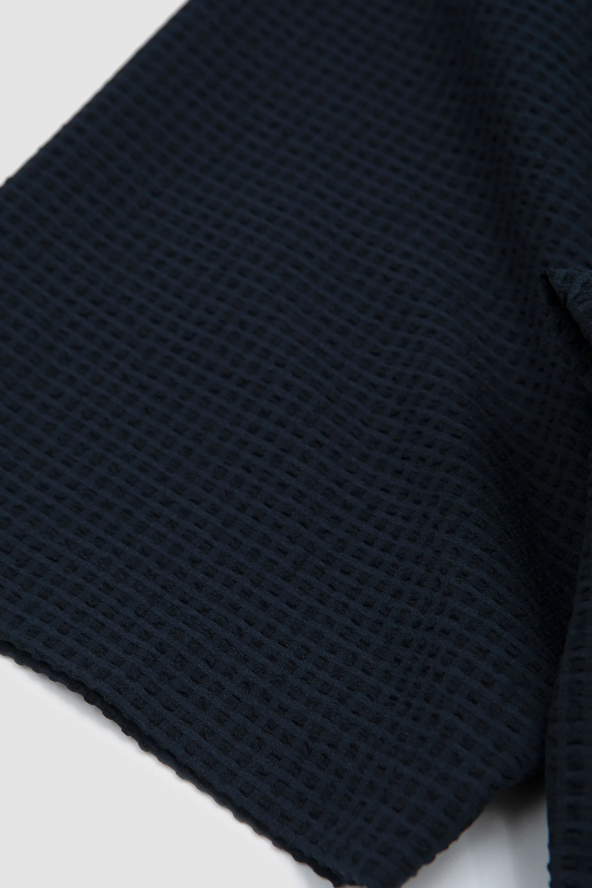 Light Weight Seersucker Summer Shirt Navy