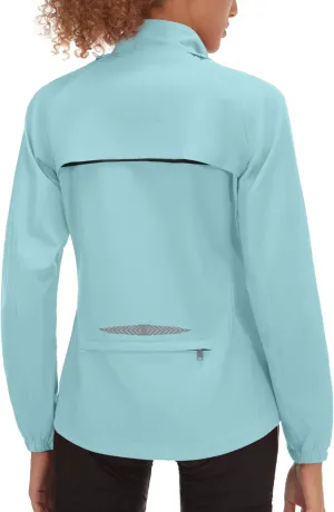 Little Donkey Andy Women's Lightweight Waterproof Cycling Jacket with Removable Sleeves for Biking Running Golf