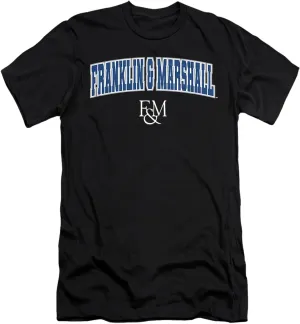 LOGOVISION Franklin & Marshall College Arch Logo Black Unisex Adult Canvas Brand T Shirt