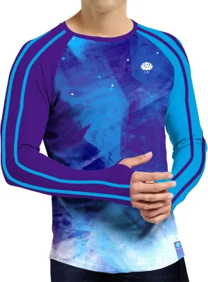 Long Sleeve Running Shirt Men Cosmic Blue S