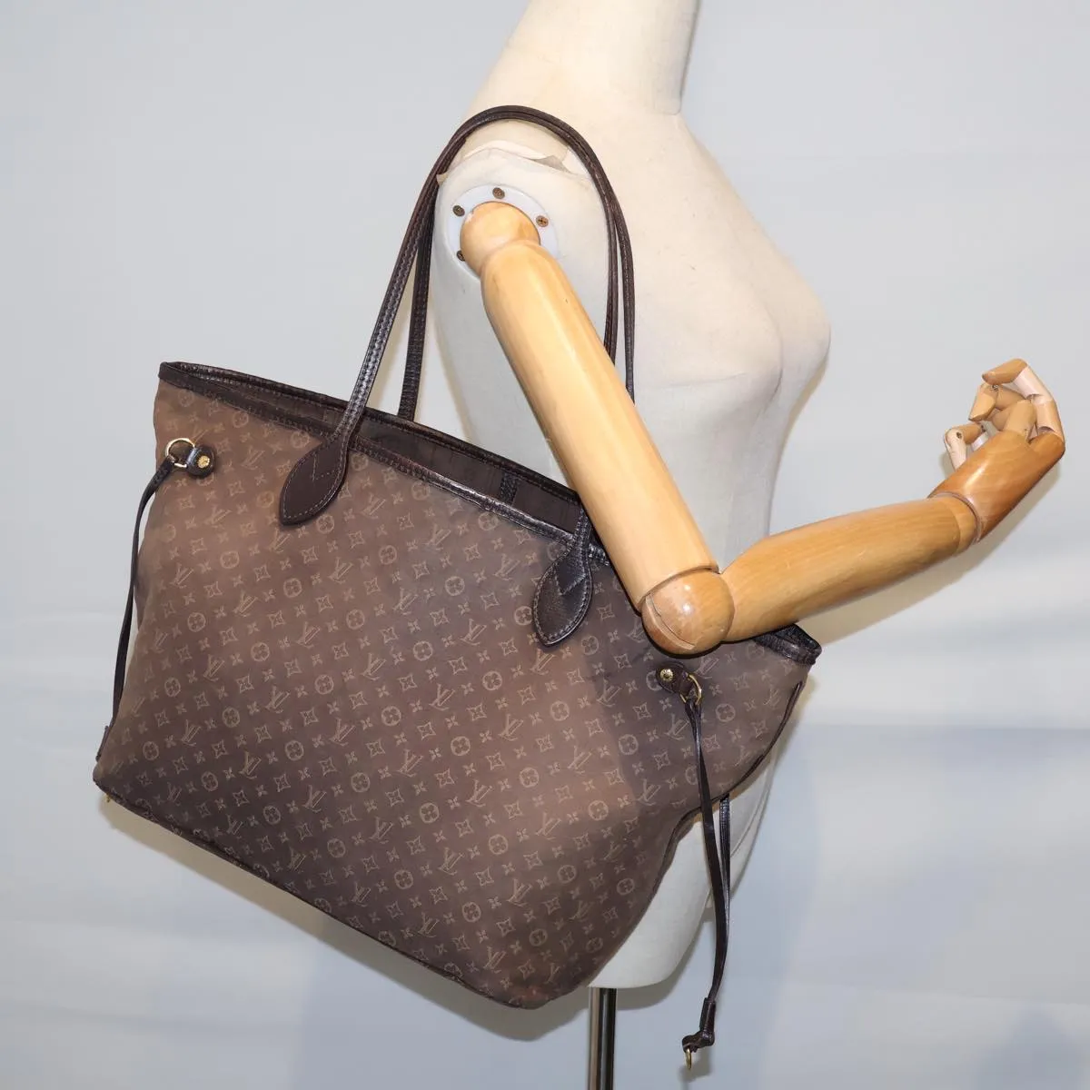 LOUIS VUITTON Monogram Idylle Neverfull MM Tote Bag Brown M40513 LV bs13894