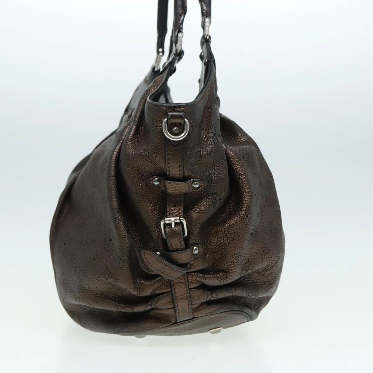 LOUIS VUITTON Monogram Mahina L Tote Bag Leather M95766 LV bs16484